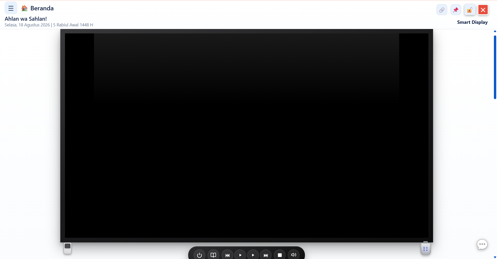 TV screen on a laptop